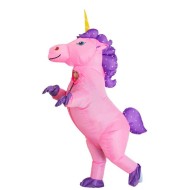 Fantasia Unicórnio Inflável Rosa Adulto