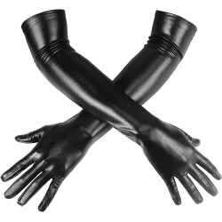 Luvas Preta Longa Adulto Feminino
