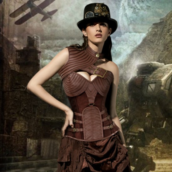 Corsete Um Ombro Mad Max Luxo