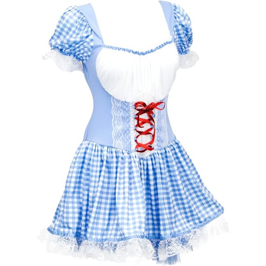 Fantasia Dorothy Mágico de Oz Vestido Clássica Adulto