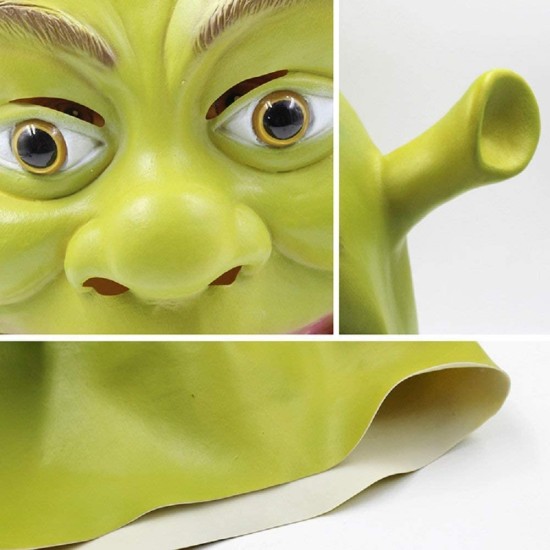 Fantasia Shrek Adulto Máscara de Látex Nova
