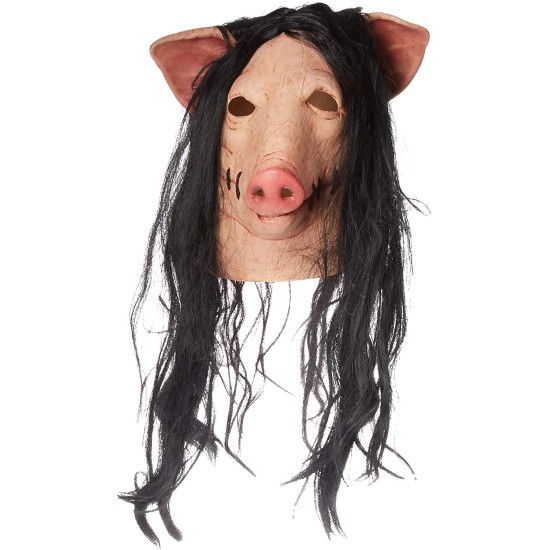 Máscara Adulto Billy de Jogos Mortais Saw Jigsaw Pig Porco