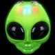 Máscara de Alien Extraterrestre Verde com Luz