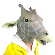Máscara de Girafa Vinil Animal Luxo