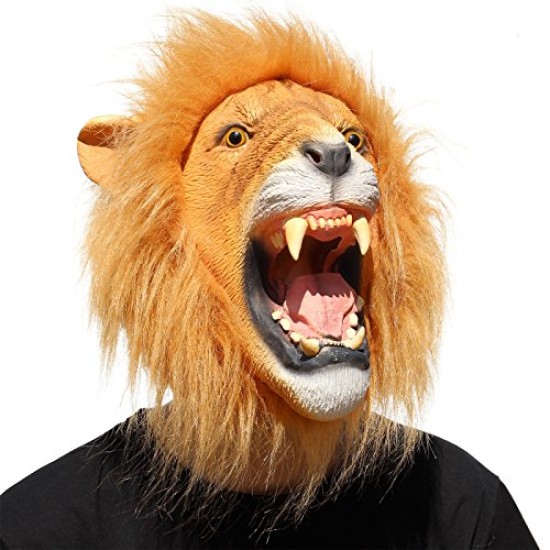 Máscara de Vinil Animal Leão Clássica