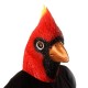 Máscara de Vinil Animal Pássaro Cardinal Luxo