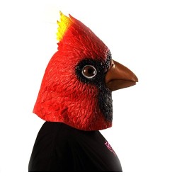 Máscara de Vinil Animal Pássaro Cardinal Luxo