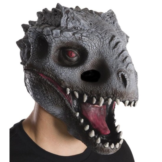 Máscara Jurassic Park O Mundo dos Dinossauros Indomirus TRex Adulto