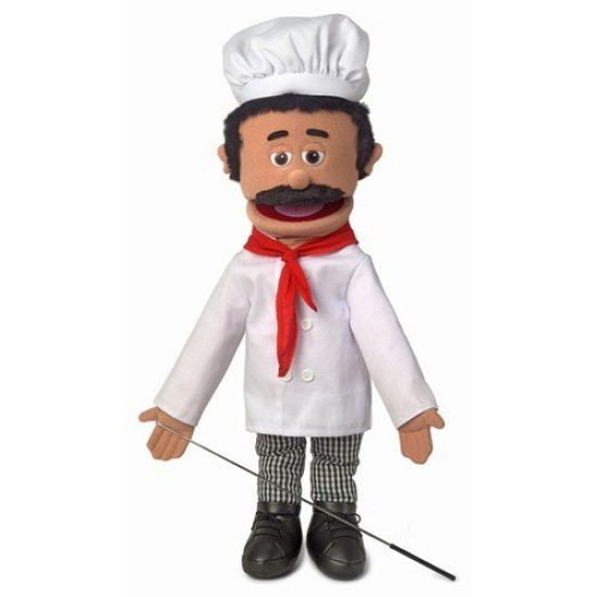 Boneco Fantoche Ventríloquo Chefe de Cozinha Luxo