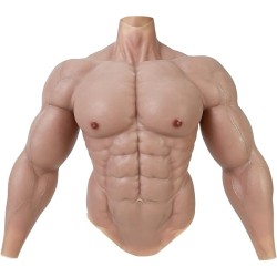 Camiseta Adulto Peito Musculoso Silicone