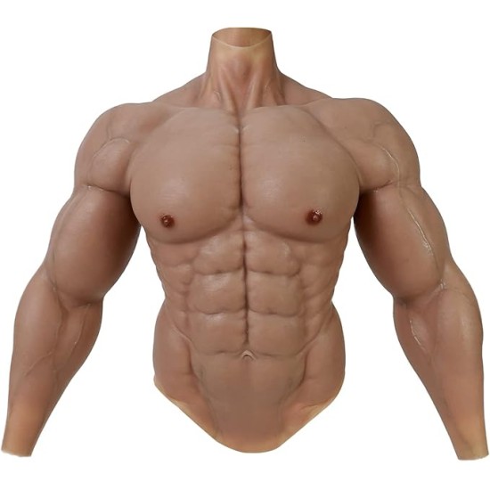 Camiseta Adulto Peito Musculoso Silicone