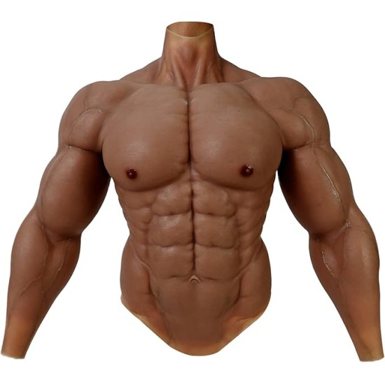 Camiseta Adulto Peito Musculoso Silicone