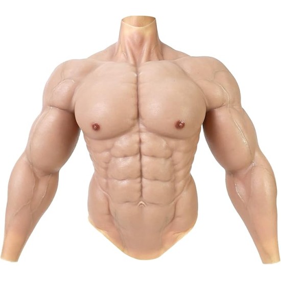 Camiseta Adulto Peito Musculoso Silicone