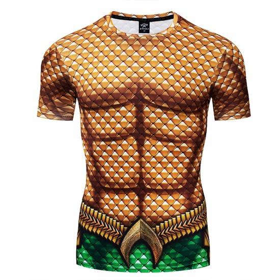 Camiseta Aquaman Adulto Curta