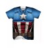 Camiseta Capitão América Adulto Atlética