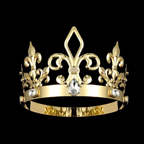 Coroa de Rei ou Rainha Luxo Dourada