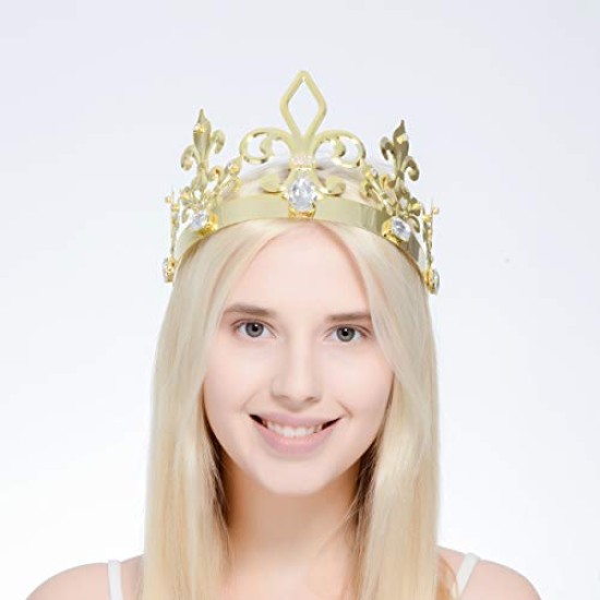 Coroa de Rei ou Rainha Luxo Dourada
