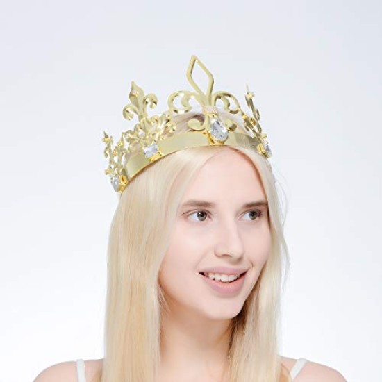 Coroa de Rei ou Rainha Luxo Dourada