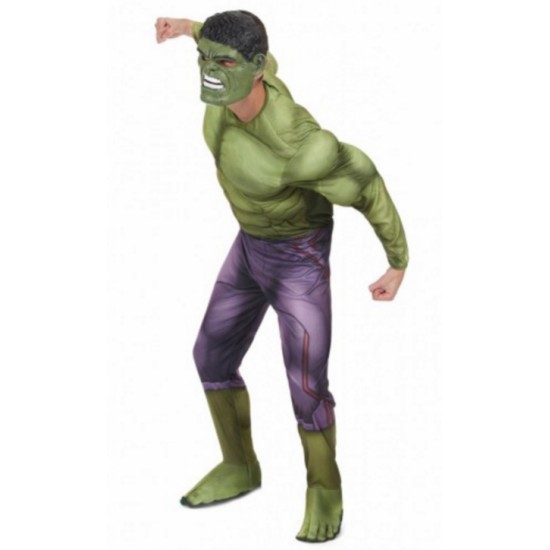 Fantasia Adulto Incrível Hulk com Músculo Clássica