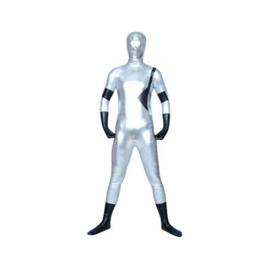 Fantasia Adulto Surfista Prateado Spandex