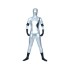Fantasia Adulto Surfista Prateado Spandex