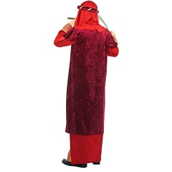 Fantasia Arabe Sheik Adulto Luxo Vermelha