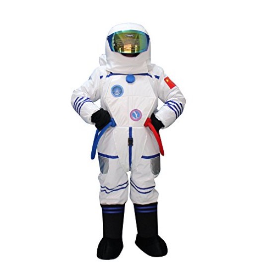 Fantasia Astronauta do Espaço Adulto Mascote Branco
