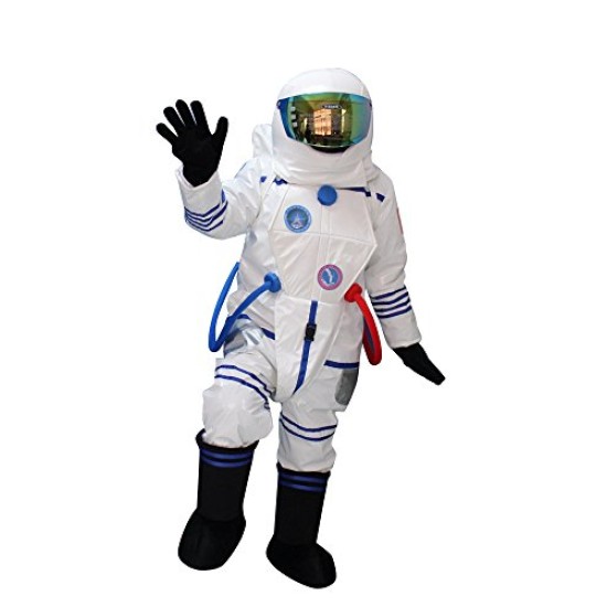 Fantasia Astronauta do Espaço Adulto Mascote Branco