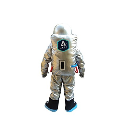 Fantasia Astronauta do Espaço Adulto Mascote Prata