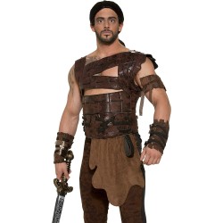 Fantasia Bárbaro Guerreiro Medieval Adulto Luxo