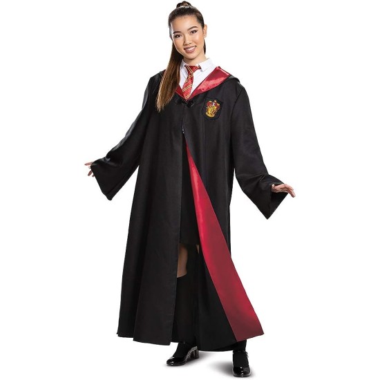 Fantasia Casa Hogwarts Manto Luxo Harry Potter Adulto