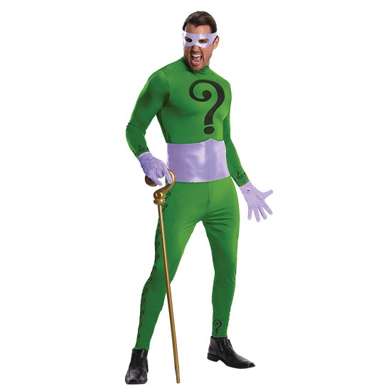 Fantasia Charada Vilão Adulto Luxo Arkham City Elite