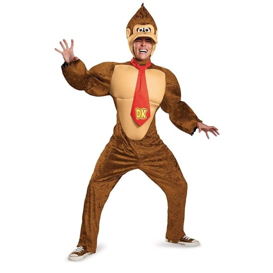 Fantasia Donkey Kong Adulto Super Mario Luxo