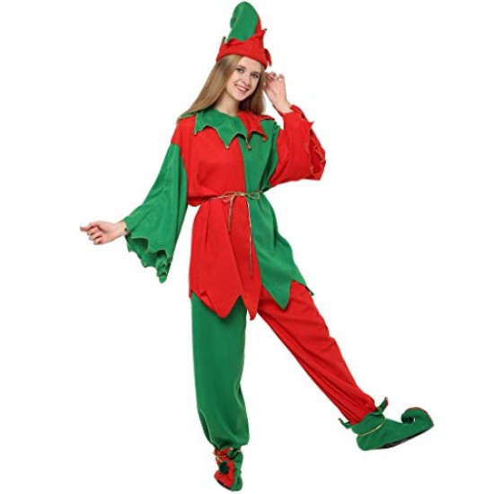 Fantasia Elf Mágico Duende do Papai Noel Natal Adulto