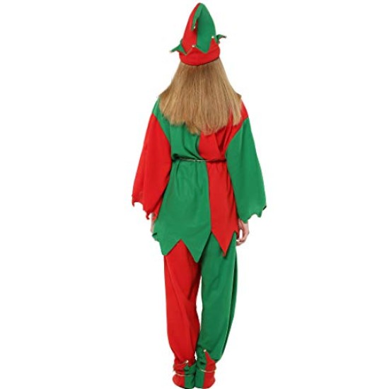 Fantasia Elf Mágico Duende do Papai Noel Natal Adulto