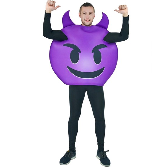 Fantasia Emoji Demônio Adulto Luxo