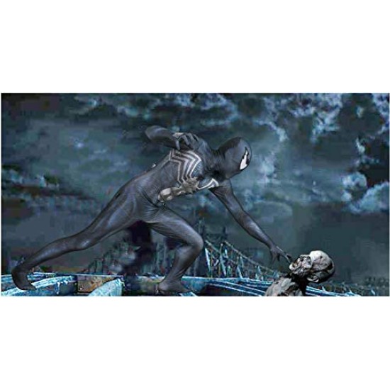 Fantasia Homem Aranha Os Vingadores Luxo Adulto Preto