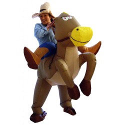 Fantasia Inflável Nas Costas do Cavalo Adulto