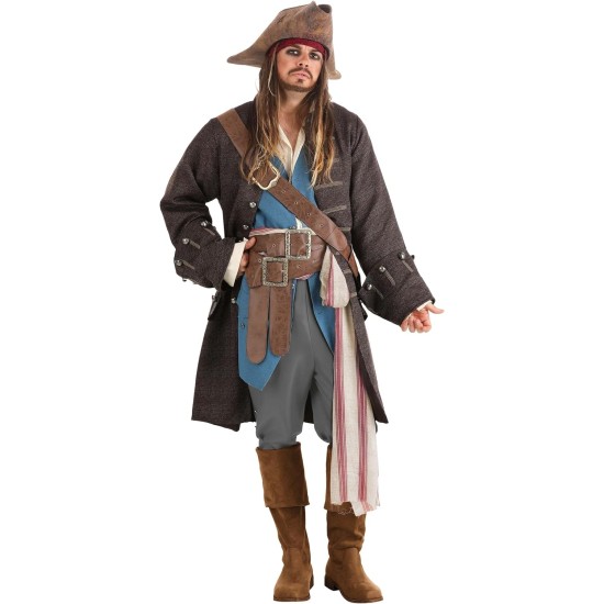 Fantasia Jack Sparrow Piratas do Caribe Realistico Autentico