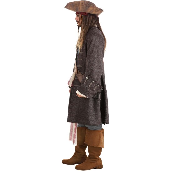 Fantasia Jack Sparrow Piratas do Caribe Realistico Autentico