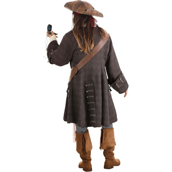 Fantasia Jack Sparrow Piratas do Caribe Realistico Autentico