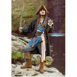Fantasia Jack Sparrow Pirate Luxo Adulto Caribe
