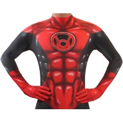 Fantasia Lanterna Vermelha Adulto Spandex