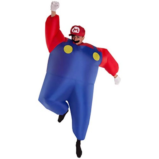 Fantasia Mario Inflável Adulto