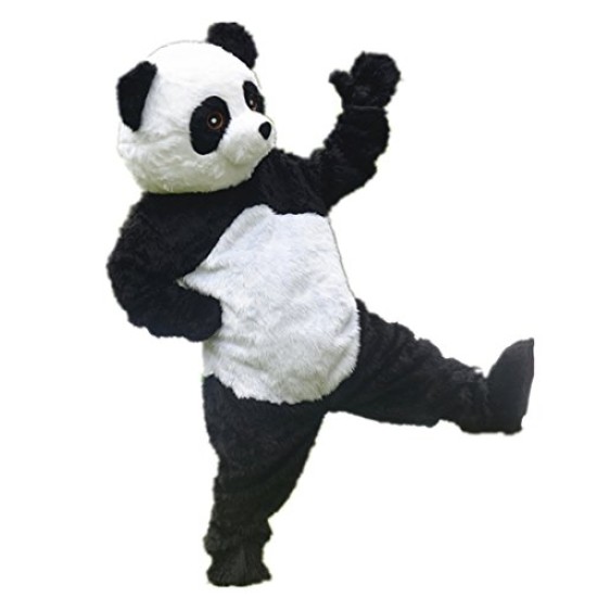 Fantasia Panda Mascote Adulto Elite Profissional