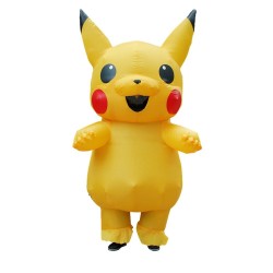 Fantasia Pikachu Pokemon Inflável Adulto Luxo   