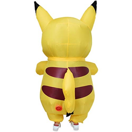 Fantasia Pikachu Pokemon Inflável Infantil Luxo   
