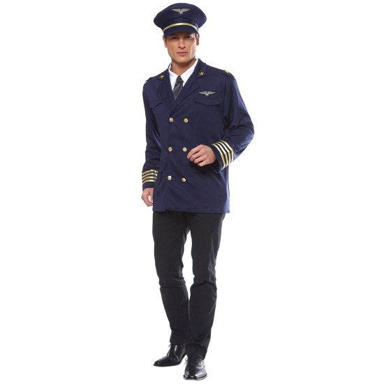 Fantasia Piloto de Avião Adulto Clássico