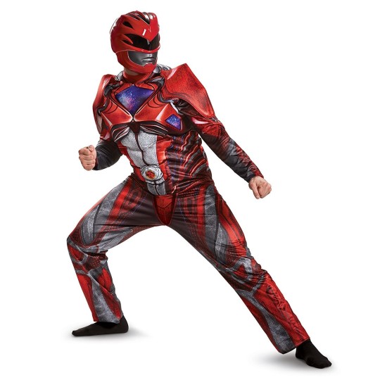 Fantasia Power Rangers Vermelha Filme Adulto Luxo