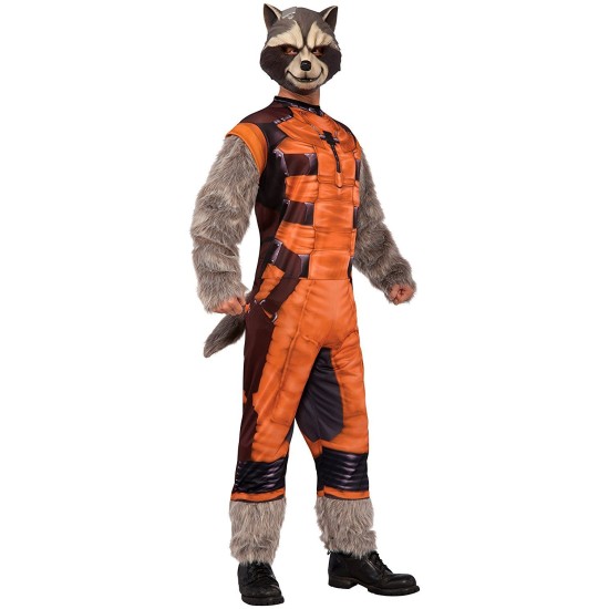 Fantasia Rocket Raccoon Guardiões da Galáxia Adulto Luxo 
